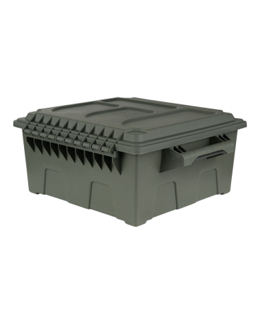 Boîte à munitions / utilitaire grande en plastique vert Fosco Industries, étanche, robuste et empilable