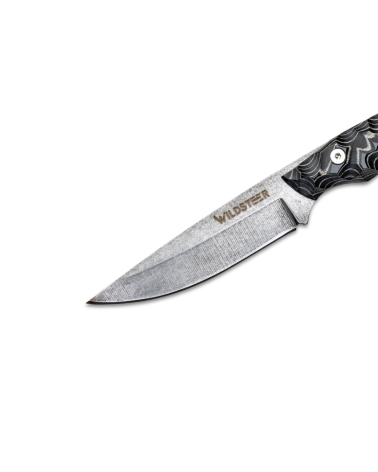 Couteau Troll Toxifié Wildsteer avec lame stonewash et manche pakkawood noir toxifié Couteau Troll Toxifié Wildsteer avec lame stonewash et manche pakkawood noir toxifié