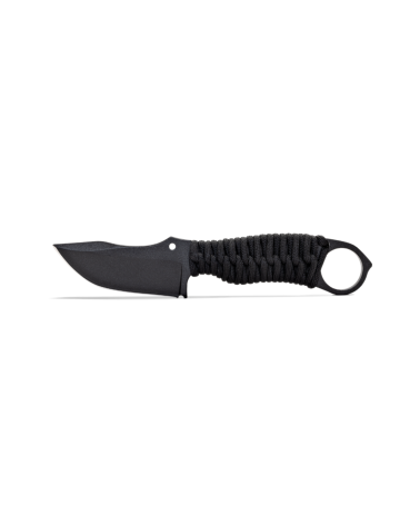 Couteau Wildsteer Karlican Paracorde Noir à lame époxy, compact et tactique Couteau Wildsteer Karlican Paracorde Noir à lame époxy, compact et tactique