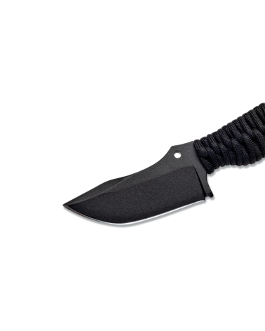 Couteau Wildsteer Karlican Paracorde Noir à lame époxy, compact et tactique Couteau Wildsteer Karlican Paracorde Noir à lame époxy, compact et tactique