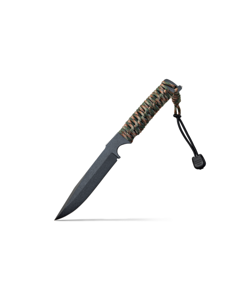 WILD TECH 4 XL PARACORDE WOODLAND CAMO LAME EPOXY NOIRE - WILDSTEER WILD TECH 4 XL PARACORDE WOODLAND CAMO LAME EPOXY NOIRE - WILDSTEER