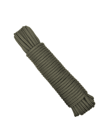 Paracorde A10 Equipment EXPÉDITION OD 15 m x 5 mm, corde utilitaire verte olive pour bivouac