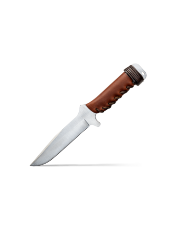 Couteau TH-X Cuir Marron de Wildsteer – Robustesse et ergonomie pour les missions tactiques et l’outdoor.