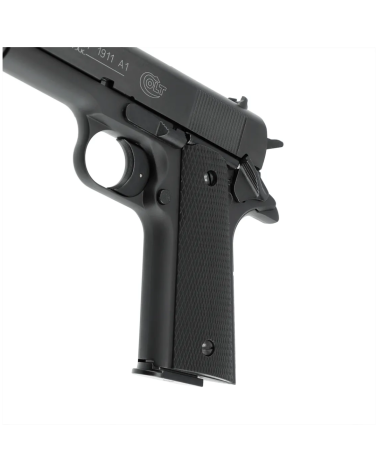 Colt Government 1911 A1 calibre 9 mm P.A.K. finition noire, réplique historique pour collection et tir de loisir Colt Government 1911 A1 calibre 9 mm P.A.K. finition noire, réplique historique pour collection et tir de loisir
