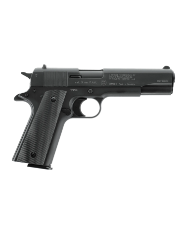 Colt Government 1911 A1 calibre 9 mm P.A.K. finition noire, réplique historique pour collection et tir de loisir