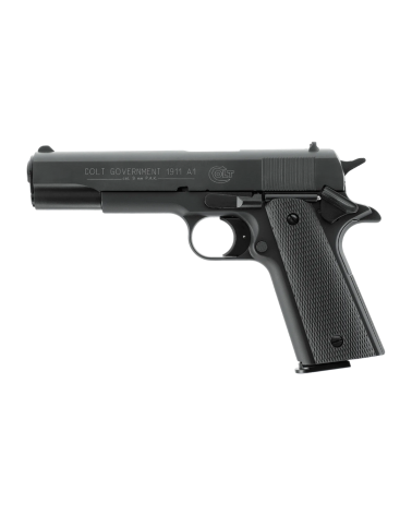 Colt Government 1911 A1 calibre 9 mm P.A.K. finition noire, réplique historique pour collection et tir de loisir