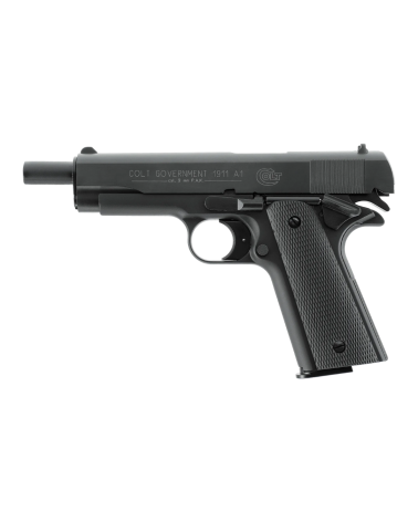 Colt Government 1911 A1 calibre 9 mm P.A.K. finition noire, réplique historique pour collection et tir de loisir