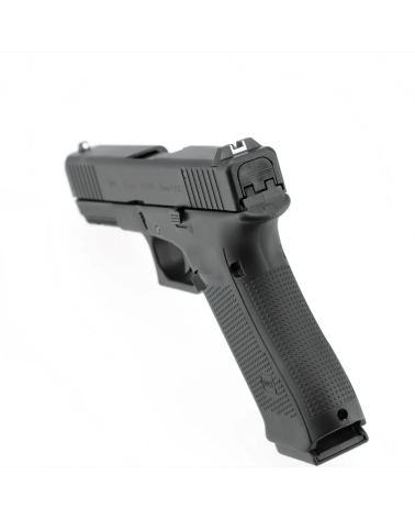 Réplique Glock 17 Gen5 calibre 9 mm P.A.K. finition noir mat avec chargeur acier 17 coups, modèle Glock Perfection Réplique Glock 17 Gen5 calibre 9 mm P.A.K. finition noir mat avec chargeur acier 17 coups, modèle Glock Perfection