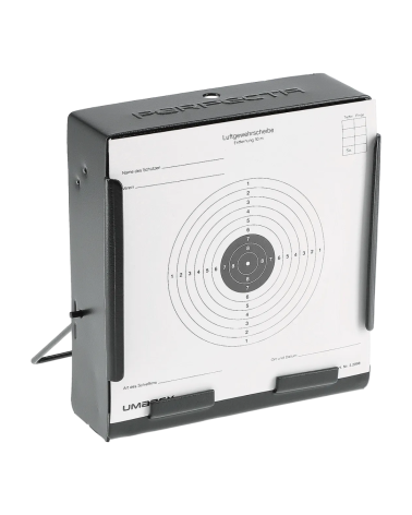 Porte cible Perfecta en tôle d acier pour cibles papier 14x14 cm avec boucle de fixation murale