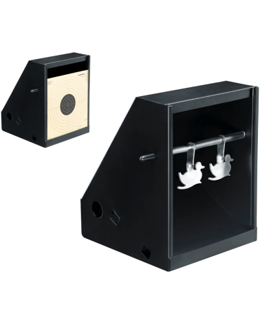 Porte cible Perfecta en tôle d acier pour cibles papier 17 x 17 cm ou silhouette pendulaire