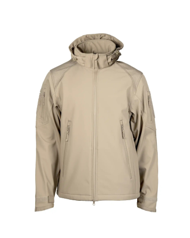 Softshell DUTYCALL Coyote GK PRO – veste tactique imperméable, respirante et renforcée pour les professionnels du terrain.