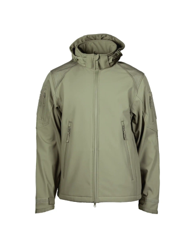 Softshell DUTYCALL OD Green GK PRO – veste tactique imperméable, respirante et renforcée pour les professionnels du terrain.