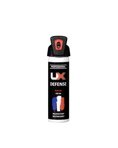 Bombe Performance Pro UX 100 ml gaz poivre OC avec poignée ergonomique et cran de sûreté  aérosol défense personnelle