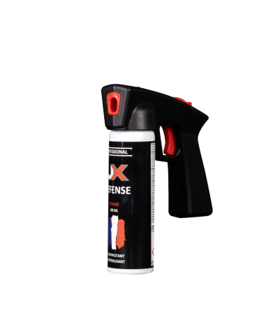 Bombe Performance Pro UX 100 ml gaz poivre OC avec poignée ergonomique et cran de sûreté aérosol défense personnelle