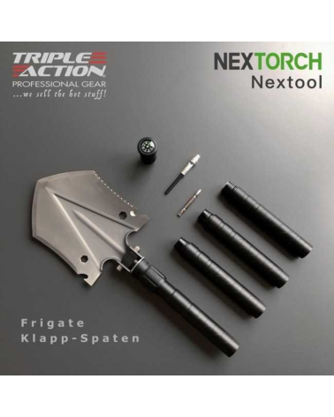Pelle 14 en 1 Frigate Nextool MT30 — outil de survie multifonction ultra résistant pour camping et aventure