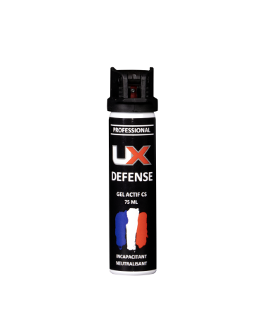 Bombe de défense UX Gel CS 75 ml avec capot de sécurité – Protection efficace et précise