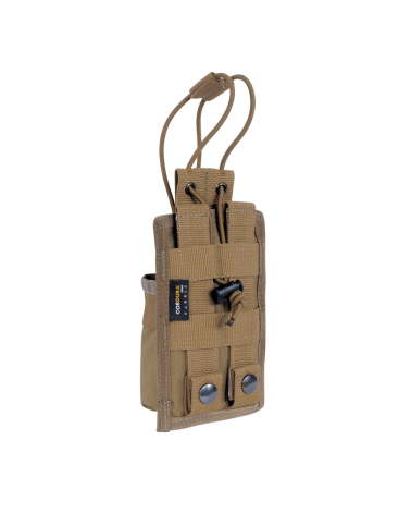 Pochette radio TT Tac Pouch 3 Coyote Tasmanian Tiger, fixation MOLLE et maintien réglable, compatible avec radios tactiques