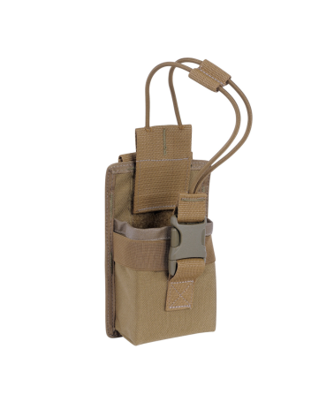 Pochette radio TT Tac Pouch 3 Coyote Tasmanian Tiger, fixation MOLLE et maintien réglable, compatible avec radios tactiques