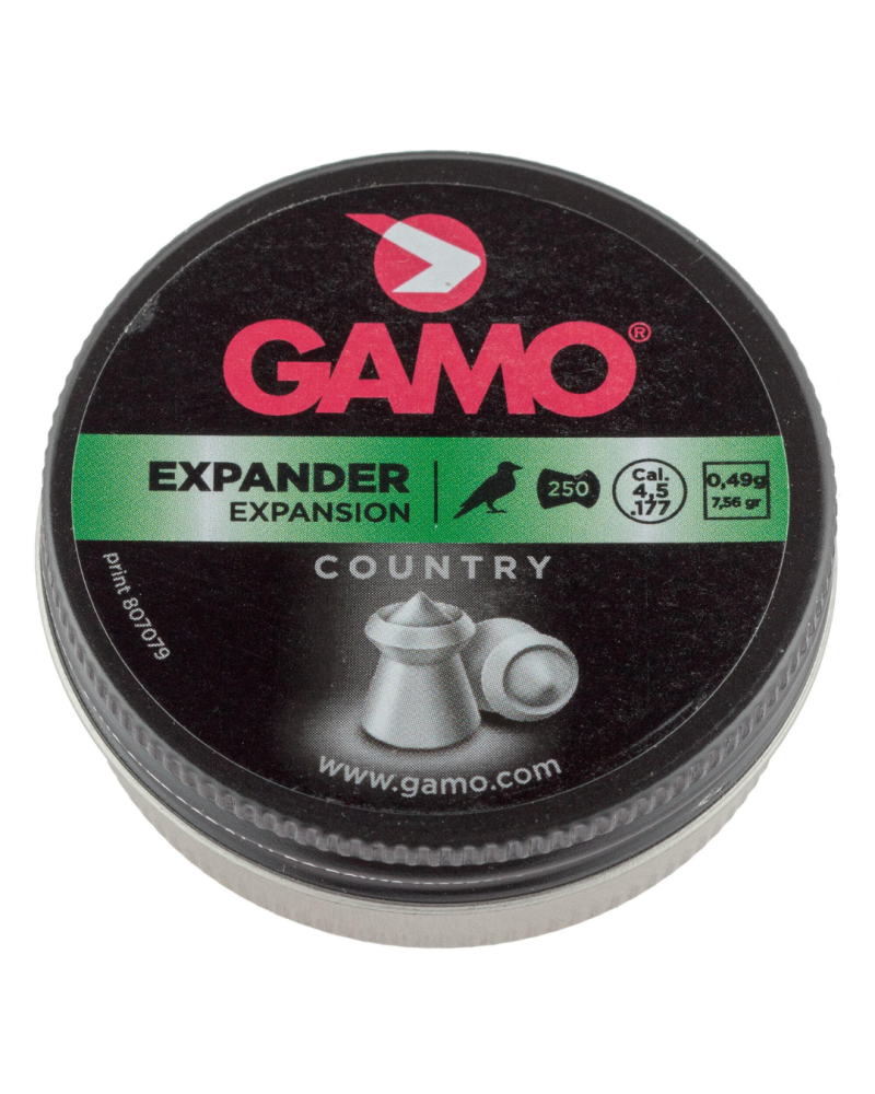 Plombs Expander pointu 4,5 mm Gamo conditionnement 250 pièces — diabolo pour expansion maximale et trajectoire stable