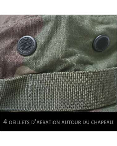 Bonnie Hat camouflage CE Opex, chapeau de brousse militaire déperlant en tissu ripstop