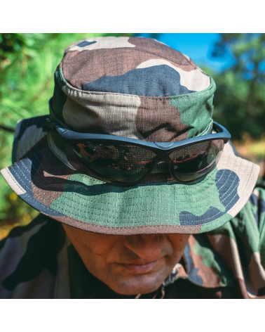 Bonnie Hat camouflage CE Opex, chapeau de brousse militaire déperlant en tissu ripstop