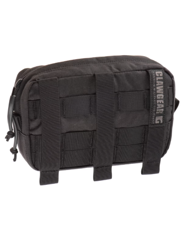 Poche utilitaire horizontale noire Clawgear Medium compatible MOLLE PALS