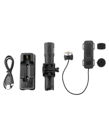 Lampe tactique Skywoods L7019A avec interrupteur déporté et fixation Picatinny