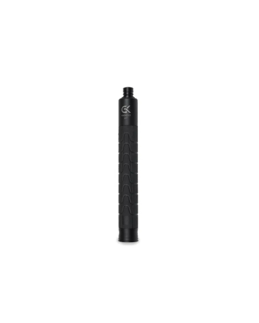Bâton télescopique GK PRO 21 pouces en acier noir avec poignée grippée et bouton-poussoir