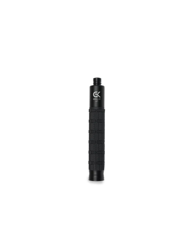 Bâton télescopique GK PRO 17 pouces en acier et aluminium noir avec bouton-poussoir