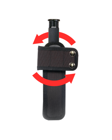 Matraque télescopique CLOVX 21 pouces en acier trempé noir avec poignée mousse et étui 360°