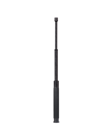 Matraque télescopique CLOVX 21 pouces en acier trempé noir avec poignée mousse et étui 360°