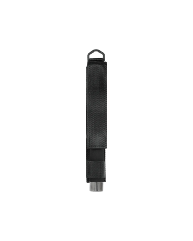 Matraque télescopique WALTHER 25 pouces en acier titane noir avec poignée mousse caoutchouc et étui nylon