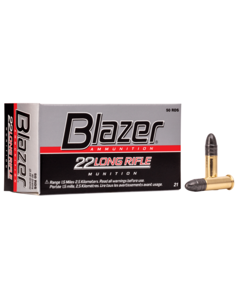 Cartouches BLAZER .22 LR 40 gr  boîte 50 cartouches