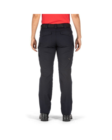 Pantalon ICON Femme Noir 5.11 Tactical en tissu ripstop Flex-Tac avec 12 poches et finition Teflon