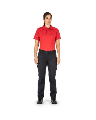 Pantalon ICON Femme Noir 5.11 Tactical en tissu ripstop Flex-Tac avec 12 poches et finition Teflon