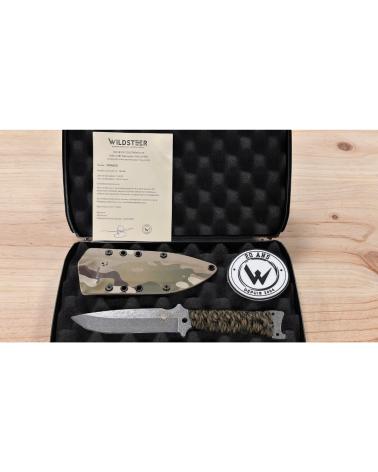 Couteau Wildsteer Tarasco Édition 20 Ans N°22/50 lame stonewash avec manche paracorde Urban, série limitée française