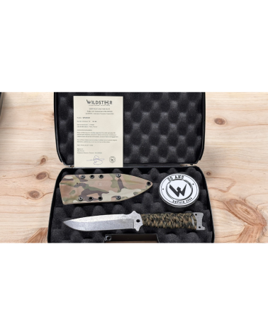 Couteau Wildsteer Tarasco Édition 20 Ans N°29/50 lame stonewash avec manche paracorde, série limitée française