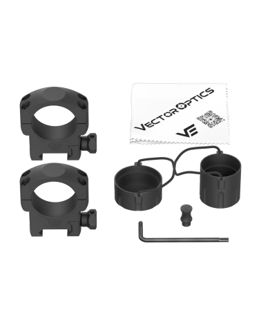 Lunette de tir Vector Optics Forester 1-5x24 SFP LPVO avec réticule G4 à fibre optique et illumination 6 niveaux