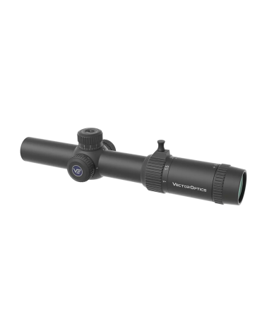 Lunette de tir Vector Optics Forester 1-5x24 SFP LPVO avec réticule G4 à fibre optique et illumination 6 niveaux
