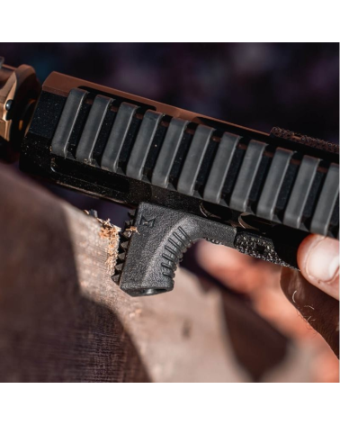 Barricade Stop M-LOK Magpul noir arrêtoir compact en polymère avec plaque acier QPQ texturée pour appuis de tir