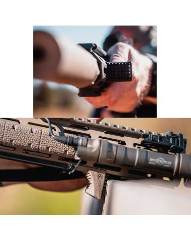 Barricade Stop M-LOK Magpul noir arrêtoir compact en polymère avec plaque acier QPQ texturée pour appuis de tir
