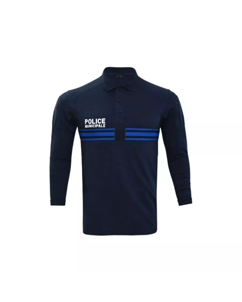 Polo Manches Longues Operator ADN Tactical – Police Municipale – Dark Navy – 100% Coton