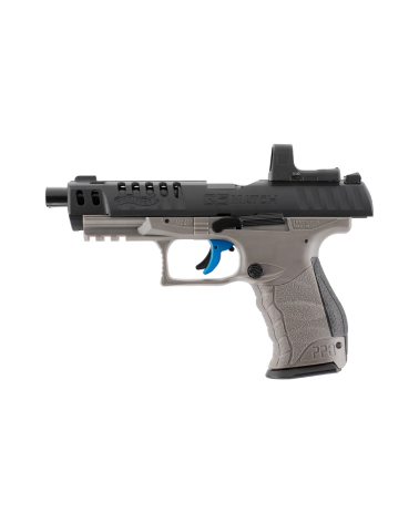 Pistolet Walther Q5 Match Combo CO₂ 4.5mm avec viseur point rouge RDS 8, culasse métal et chargeur 21 coups
