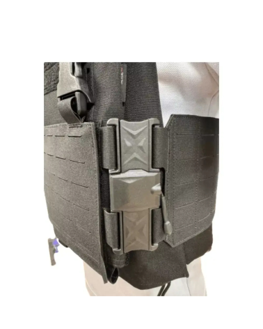 Housse Tactique TAC V2 Noir ADN Tactical porte-plaques modulaire ventilé avec Ventipads, boucles QR magnétiques