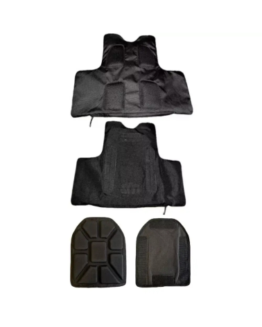Housse Tactique TAC V2 Noir ADN Tactical porte-plaques modulaire ventilé avec Ventipads, boucles QR magnétiques