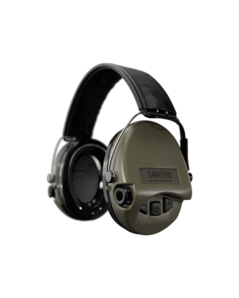 Casque Supreme Basic Vert Olive MSA Sordin casque antibruit électronique pliable, étanche IP67