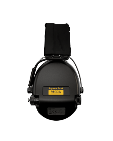 Casque Supreme Pro X Noir Tissu MSA Sordin — casque antibruit électronique IP67, technologie SordinHEAR2, 4 profils audio
