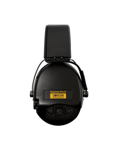 Casque Supreme Pro X Noir Cuir MSA Sordin casque antibruit électronique IP67, technologie SordinHEAR2, 4 profils audio