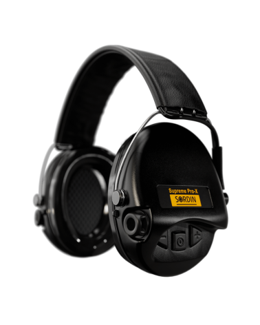 Casque Supreme Pro X Noir Cuir MSA Sordin casque antibruit électronique IP67, technologie SordinHEAR2, 4 profils audio