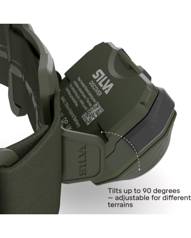 Frontale Discover Hybrid OD — Silva : lampe 500 lumens, étanche IP65, compatible batterie hybride et piles AAA